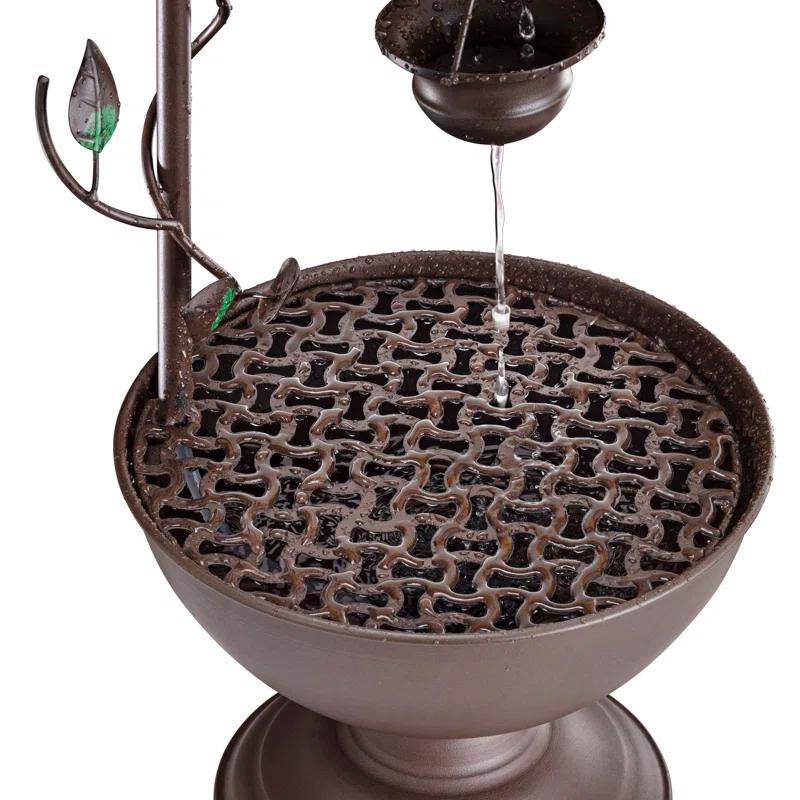 Winston Porter Gertrude Metal Weather Resistant Floor Fountain