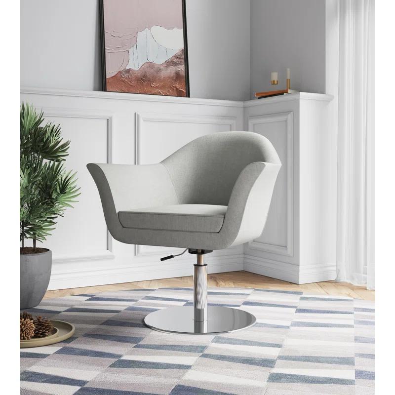 Orren Ellis Hillian Upholstered Swivel Armchair (Set of 2)