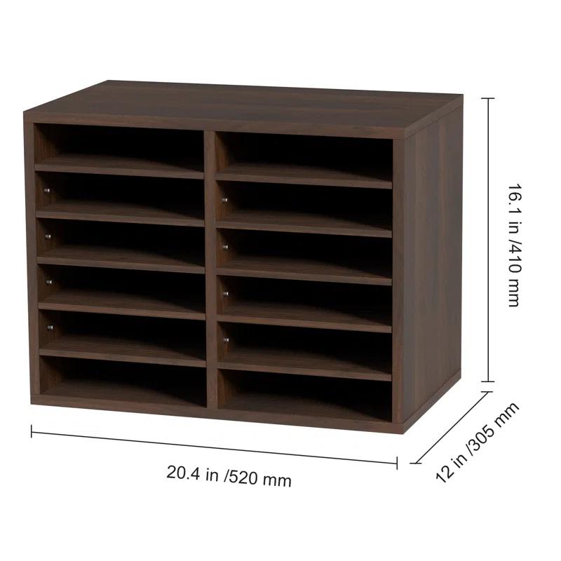 VEVOR VEVOR Manufactured Wood 12 Compartment Mailroom Table Accessory