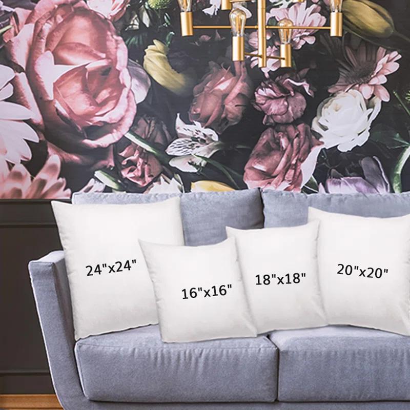 Ambesonne Floral Indoor/Outdoor Pillow Cover (Set of 4)