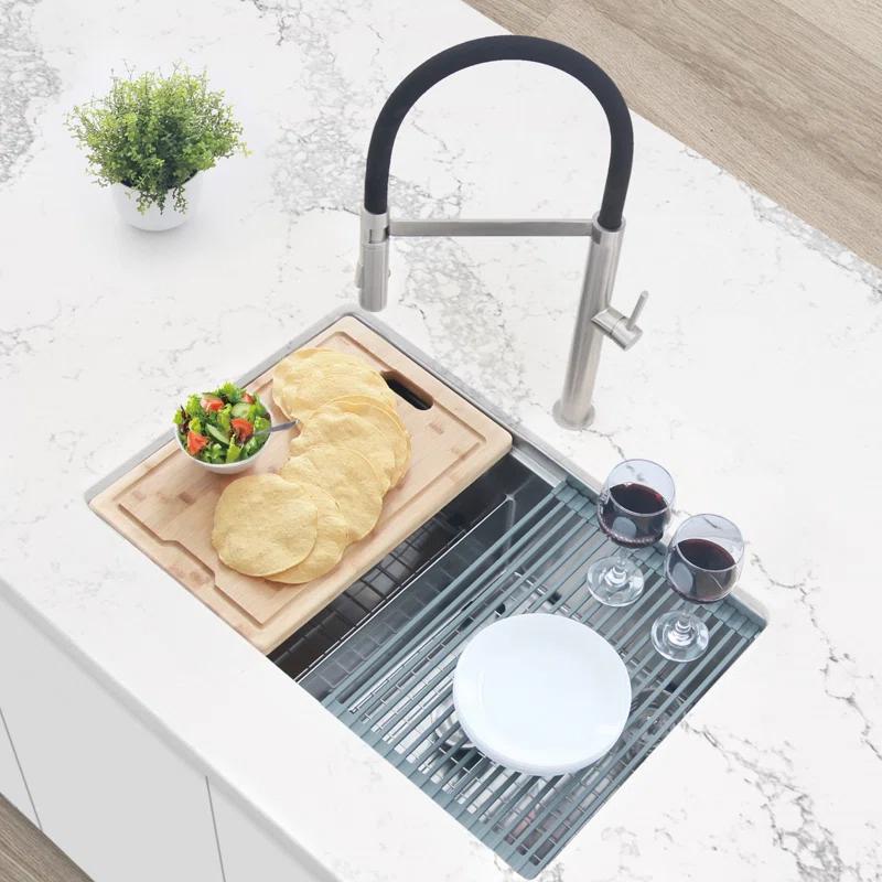 Azuni 17-inch Bamboo Cutting  board For Kitchen Sink