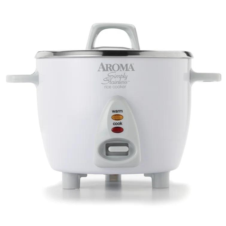 Aroma AROMA® Select Stainless® Pot Style Rice Cooker, Stainless Steel Inner Pot