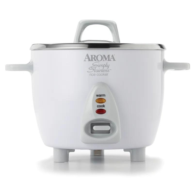 Aroma AROMA® Select Stainless® Pot Style Rice Cooker, Stainless Steel Inner Pot