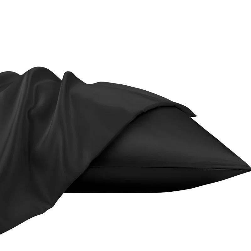 NTBAY Satin Pillow Cases, Zippered Pillowcases for Hair and Skin - NTBAY (Set of 2)