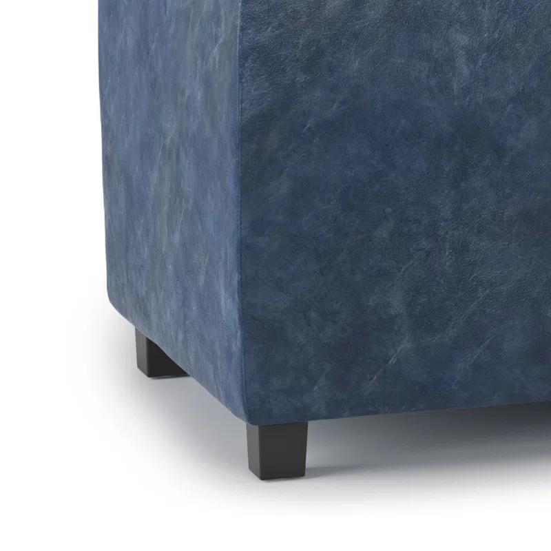 Simpli Home Dover 36"W Upholstered Storage Ottoman Bench with Lift-Top and Large Interior Storage