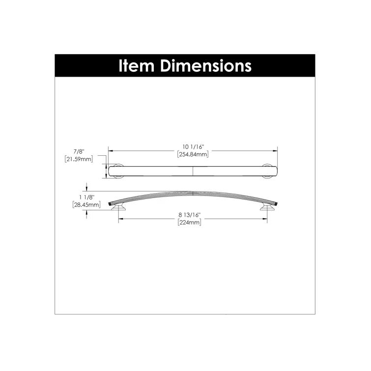 Hickory Hardware American Diner Collection Pull - 8-13/16" Center to Center Cabinet Pull Satin Nickel - Transitional, Traditional Hardware for Drawers & Cabinets (Set of 5)