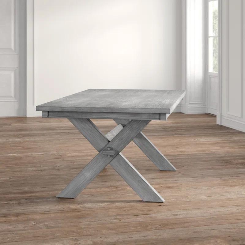 Kelly Clarkson Home Gigi 70" Solid Wood Farmhouse Trestle Base Dining Table