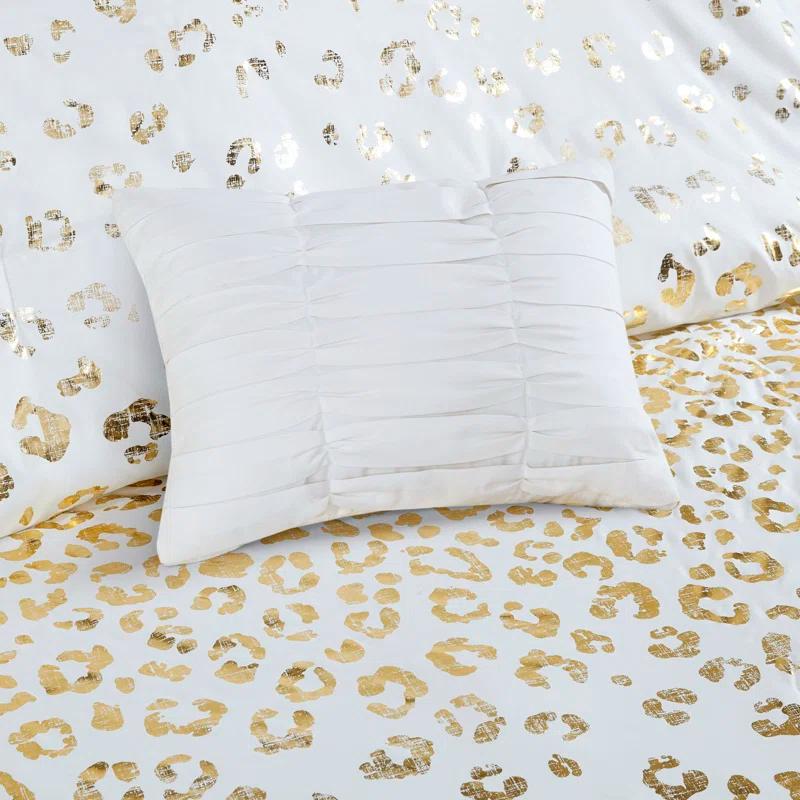 Lillie Metallic Animal Print Comforter Set