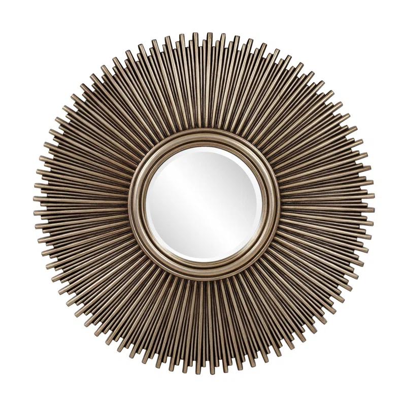 Tyler Dillon Singapore Starburst Round Wall and Accent Mirror - Silver - 50"