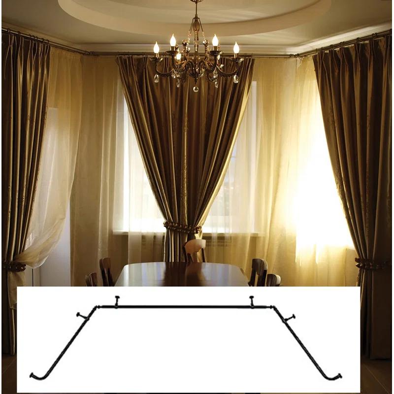 Symple Stuff Adosinha Steel Adjustable Single Curtain Rod
