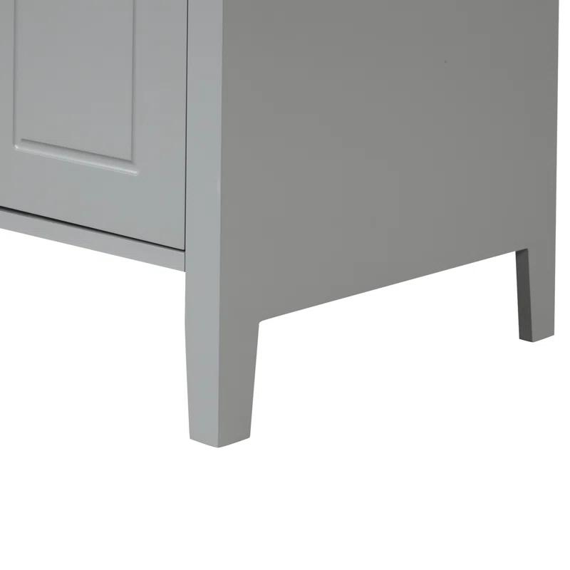 Tryimagine 24" Bathroom Vanity With Sink, Bathroom Vanity Cabinet With Two Drawers And Door, Adjustable Shelf, Solid Wood And MDF