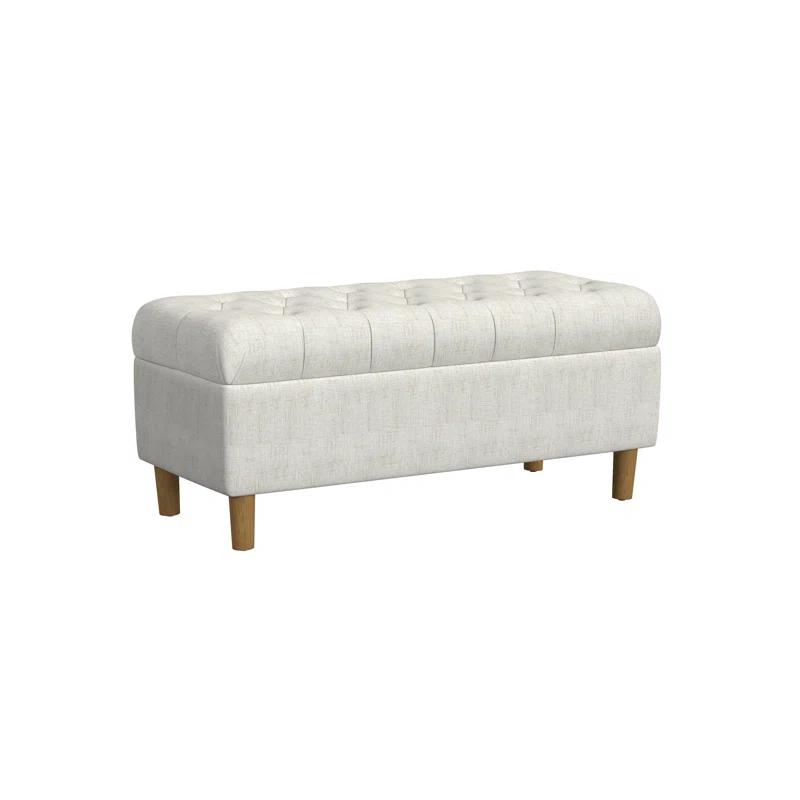 HomePop Polyester Upholstered Storage Bench
