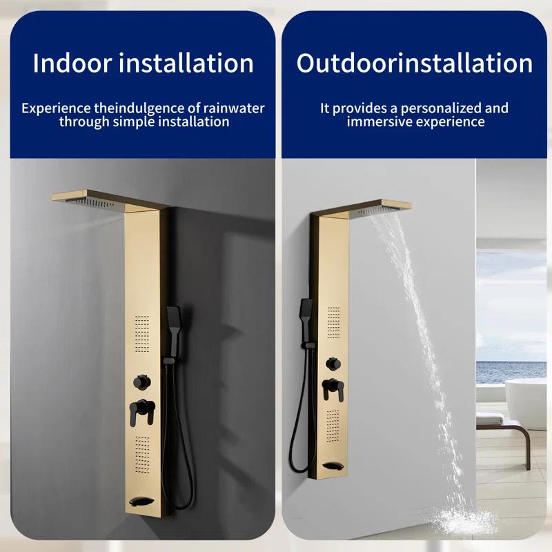 57.99'' Shower Panel with Fixed Shower Head