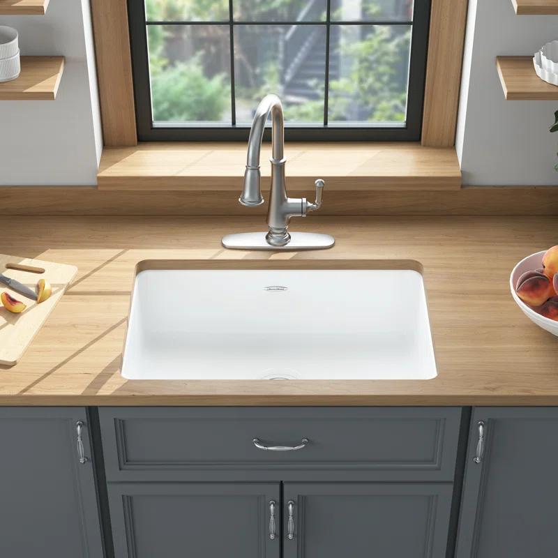 Delancey 30'' L Undermount Single Bowl Cast Iron Kitchen Sink