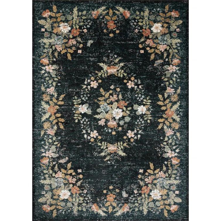 Rifle Paper Co. x Loloi Laurel Navy Area Rug & Reviews | Wayfair