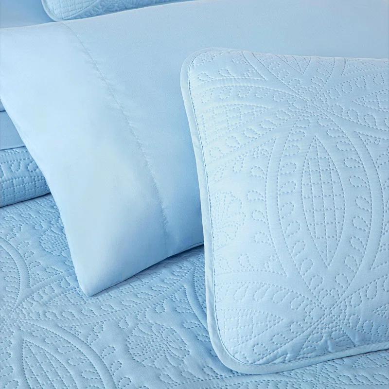 Chezmoi Collection Liam Microfiber 7 Piece Bed in a Bag Comforter Set