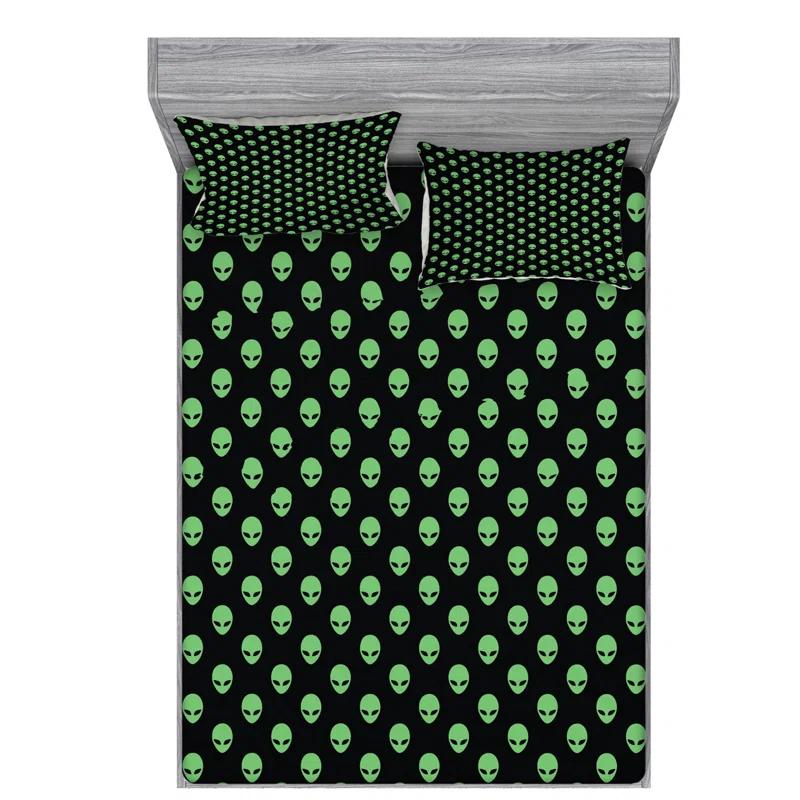 Ambesonne Alien Microfiber Sheet Set