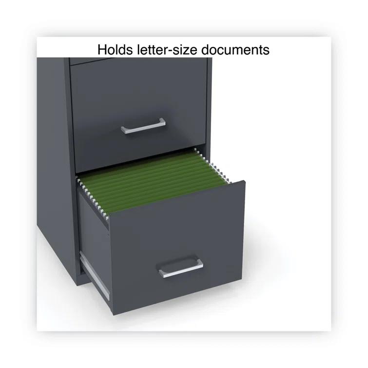 Inbox Zero 14'' Wide 3 -Drawer Steel File Cabinet