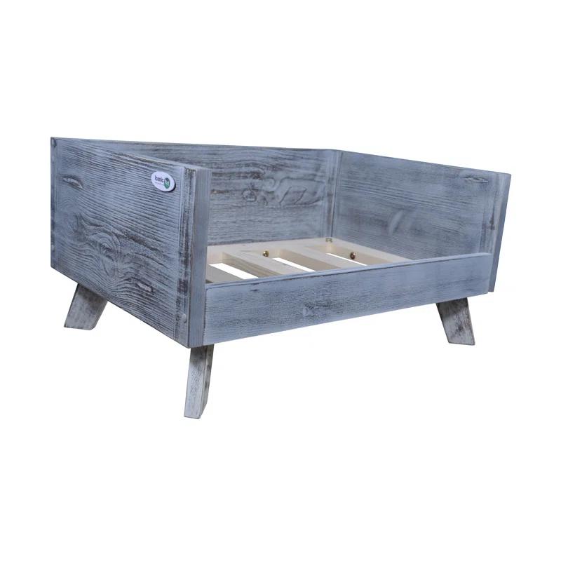 Tucker Murphy Pet™ Hanes Sassy Paws Raised Wooden Dog Sofa with Removable Cushion