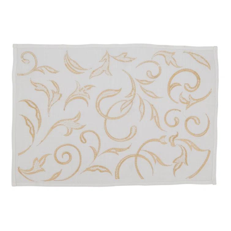 Saro Zensi Collection Polyester No Pattern Rectangle Placemat (Set of 4)