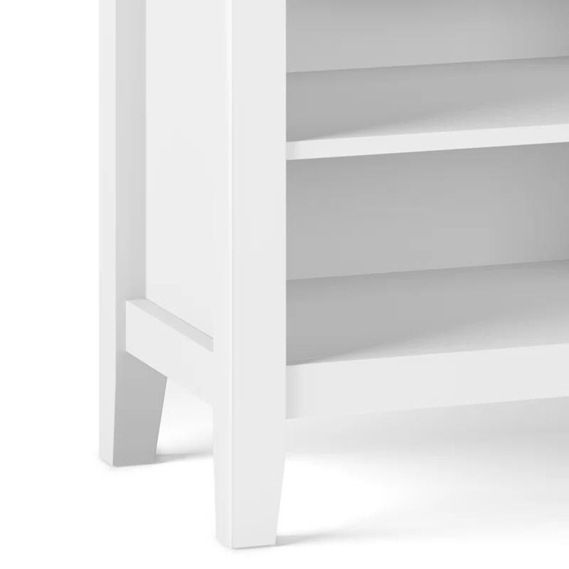 Simpli Home Artisan 24"W Solid Wood Nightstand with Drawer and Shelves