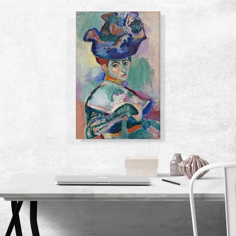 ARTCANVAS " Woman With A Hat 1905 " by Henri Matisse Painting Print