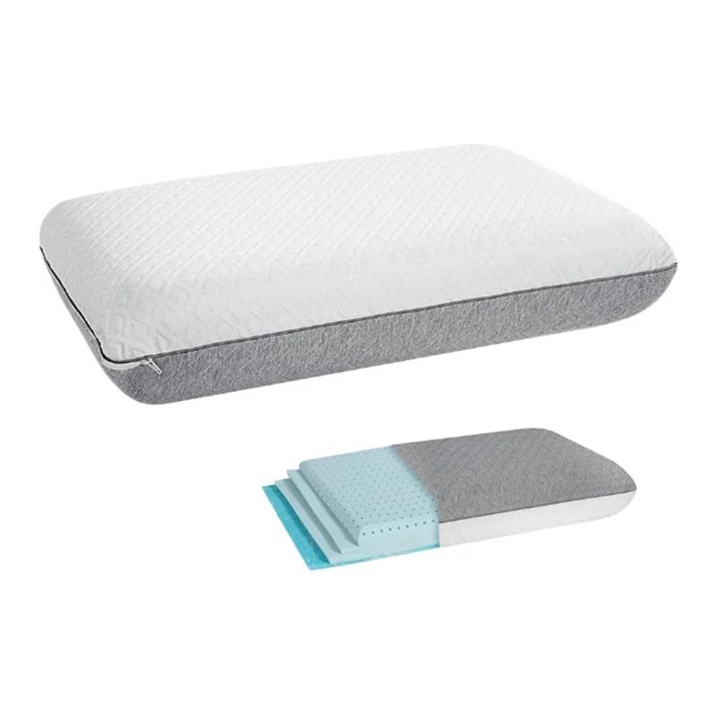 Vipbear Adjustable Memory Foam Pillow With Dual-Sleep Cover For Back/Stomach/Side Sleeper, Soft To Firm Pillow For Neck Pain Relief