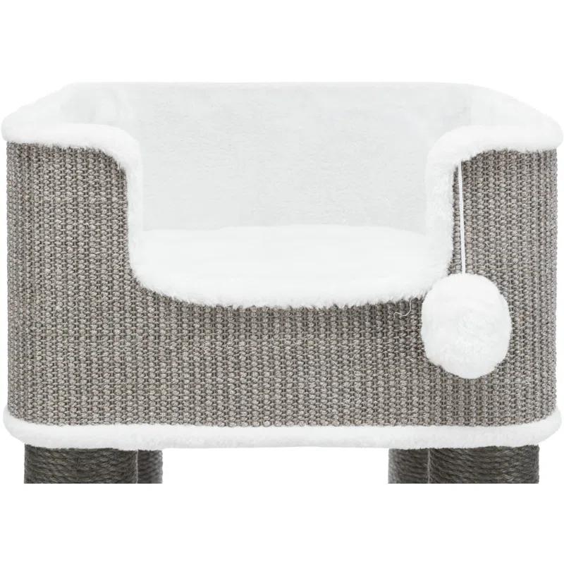 TRIXIE TRIXIE Lucano 43.3" XXL Cat Tree - Sisal Scratching Posts, Plush Covered House, Cat Beds, Platforms, Two Hanging Toys
