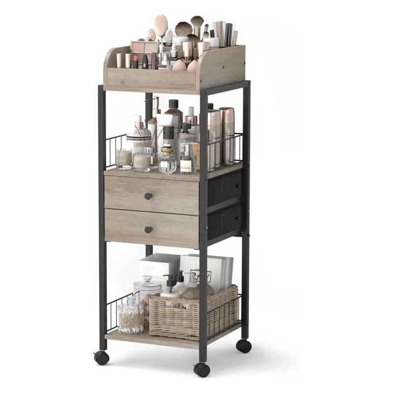 17 Stories Makeup Organizer, Floor Skincare Organizers Make Up Organizers And Storage With Drawers, Vanity Organizer Cosmetics Display Cases Holder For Skin Care Nail Polish Perfume
