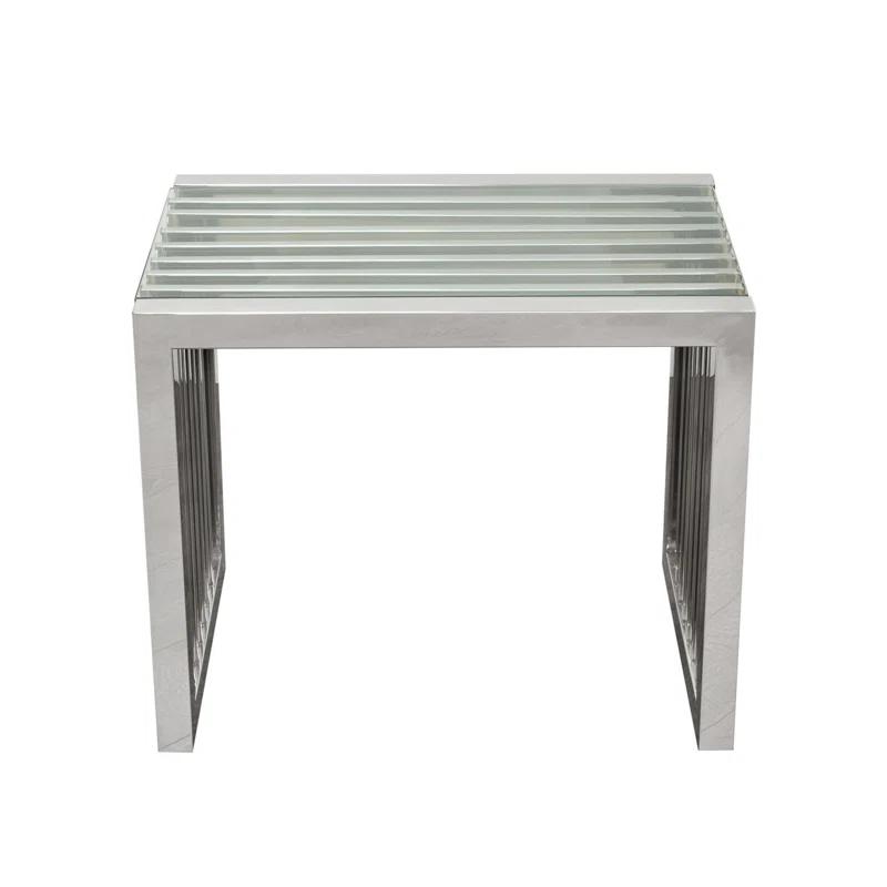 Diamond Sofa Soho Glass Top End Table