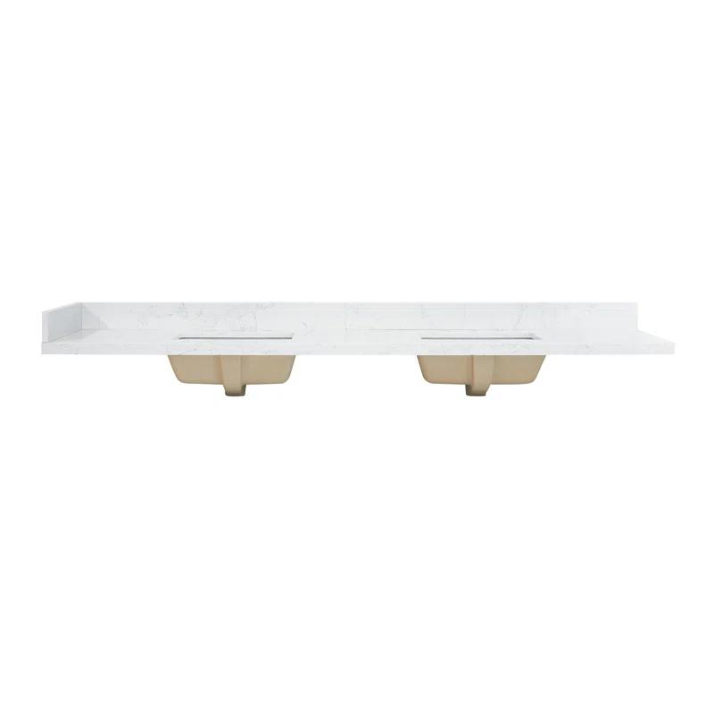 Altair Ceres 84"  Engineered Stone Double Bathroom Vanity Top with Sink