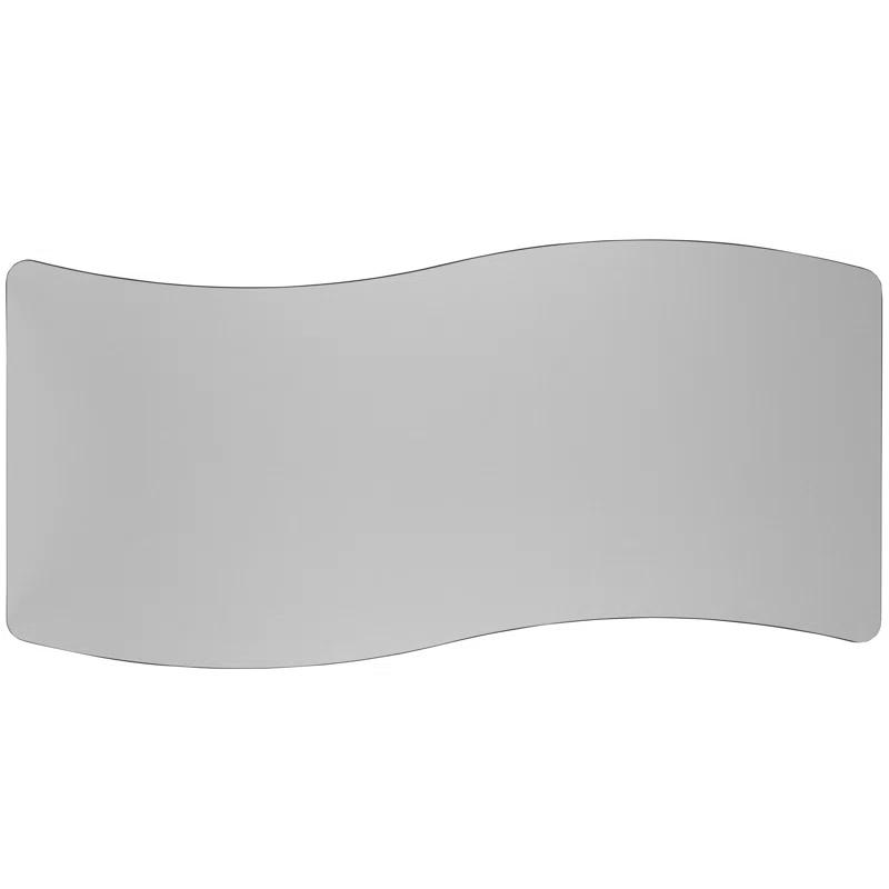 Flash Furniture Goddard 28"W x 47.5"L Rectangular Wave Collaborative Grey Adjustable Height Activity Table