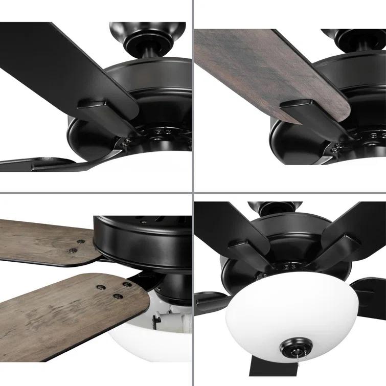Latitude Run® Airpro 52 In. 5-Blade AC Motor Transitional Ceiling Fan With Light