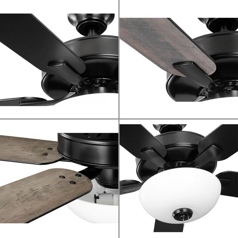 Airpro 52 In. 5-Blade AC Motor Transitional Ceiling Fan With Light