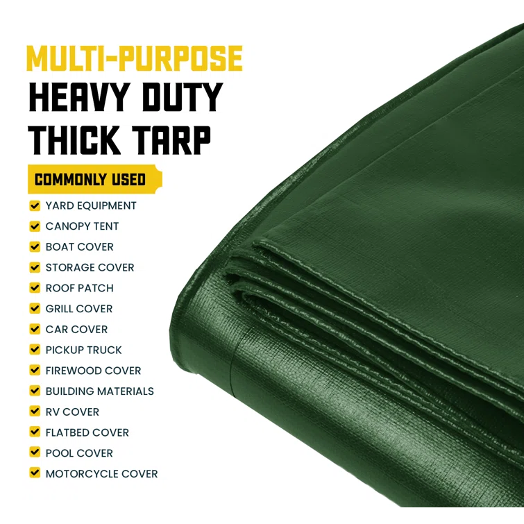 Core Tarps 5 Mil Heavy Duty Polyethylene Tarp, Waterproof, UV Resistant