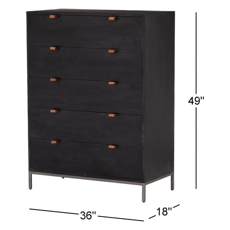 Rosamonde 5-Drawer Dresser - Black