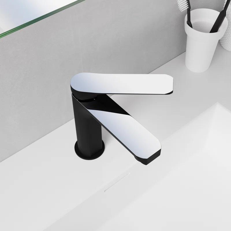 Single-Hole Single-handle Bathroom Faucet with Drain Assembly