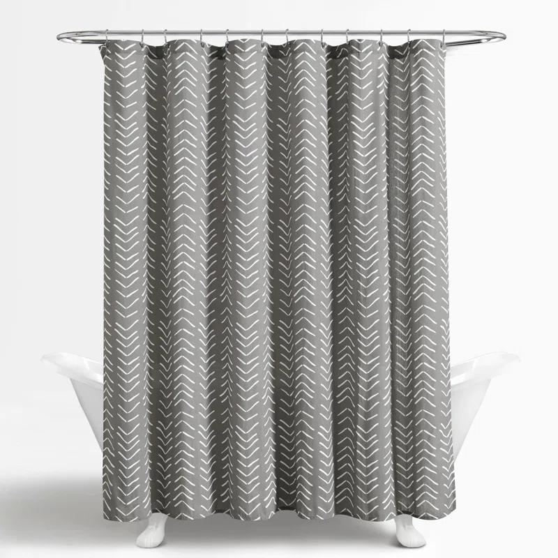 Lush Decor Chevron Shower Curtain
