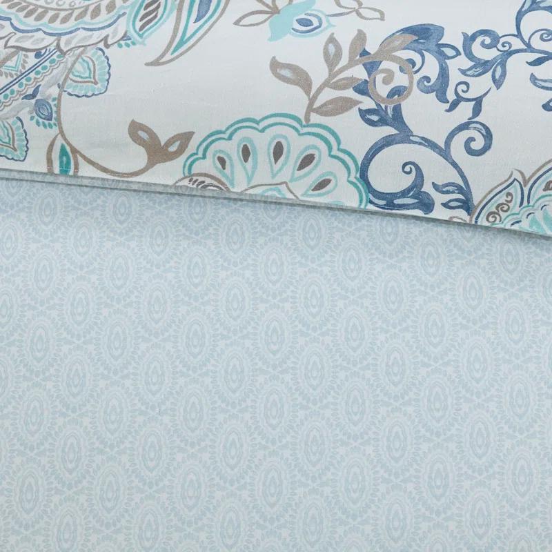 Madison Park Isla 3 Piece Reversible Cotton Floral Duvet Set