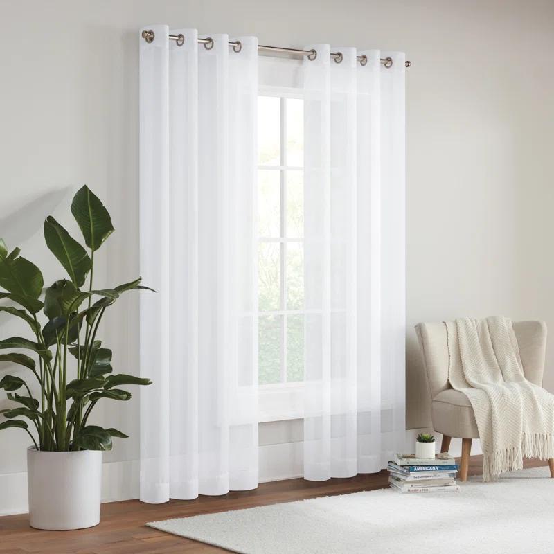 Eclipse Livia Sheer Voile Grommet Curtain Panel