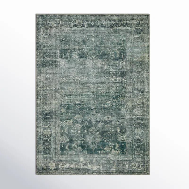 Magnolia Home By Joanna Gaines X Loloi Banks Machine Washable Blue / Lagoon Area Rug