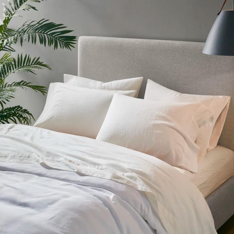 Madison Park Linen Blend 4 Piece Sheet Set
