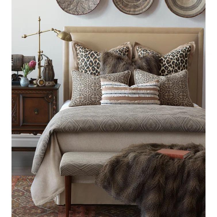 Eastern Accents Naya Beige Cotton Blend Eclectic Duvet Cover Set