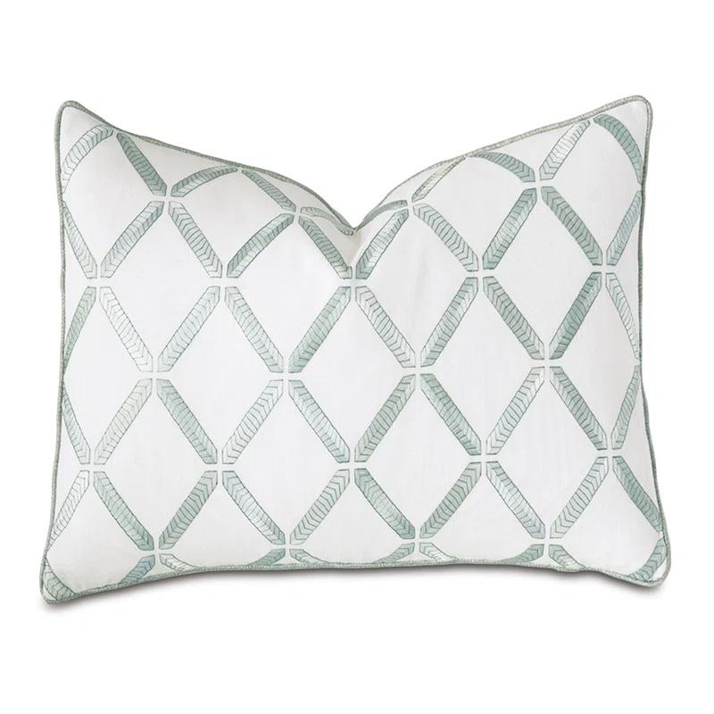 Brentwood Embroidered Cotton Blend Throw Pillow