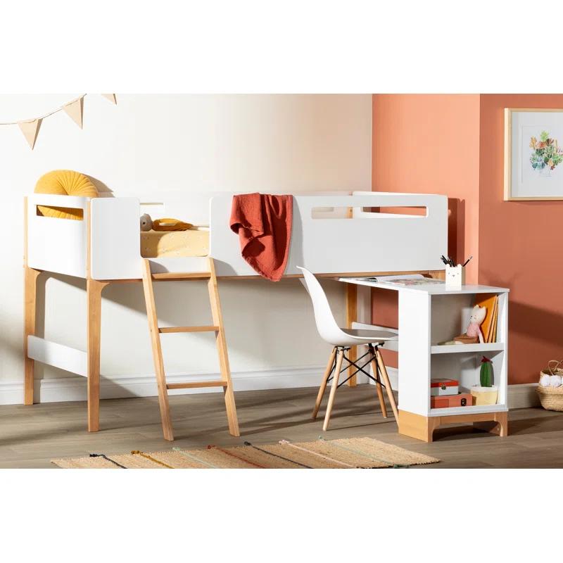 South Shore Bebble Twin Loft Bed with Built-in-Desk by South Shore