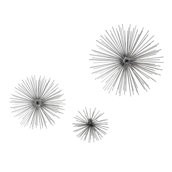 CosmoLiving by Cosmopolitan Metal 3D Long Spike Starburst Home Wall Decor Set