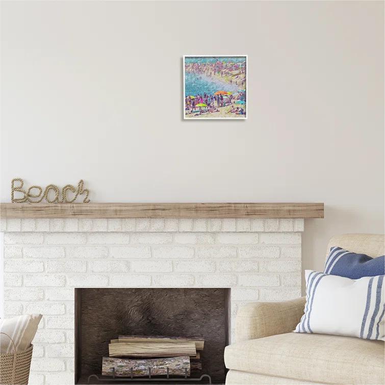 Stupell Industries Ba-094-Framed " Abstract People On Beach " by Steve Hunziker