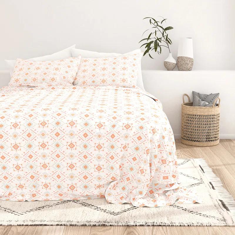 Becky Cameron Home Aztec Dreams Pattern Microfiber Sheet Set