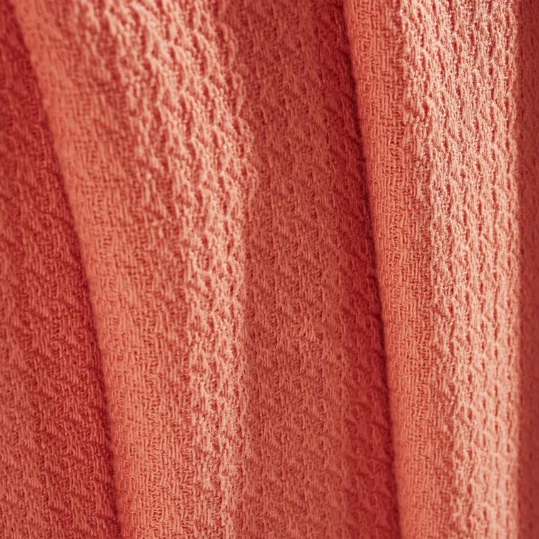 Superior Waffle Weave Honeycomb Knit Soft Textured All-Season Cotton Blanket