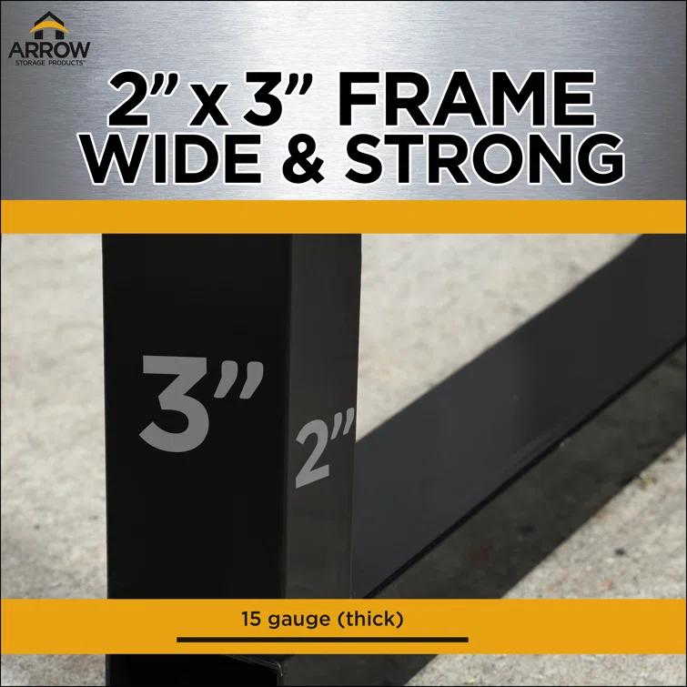 Arrow Arrow Steel Carport with 2 Side Wall Kits, 20x29x07